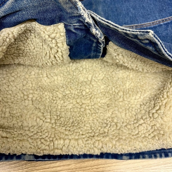 Wrangler Vintage 70s Sherpa Lined Denim Vest Size L - Picture 7 of 9